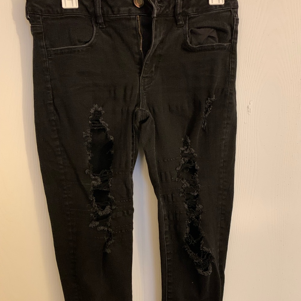 Black ripped jeans
